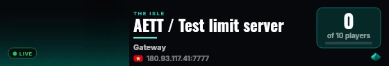 AETT / Test limit server live status badge