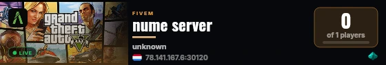 nume server live status badge