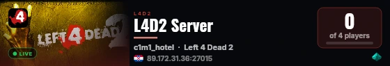 L4D2 Server live status badge