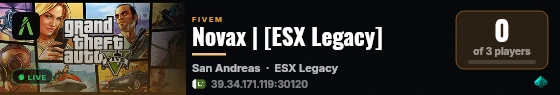 Novax | [ESX Legacy] live status badge