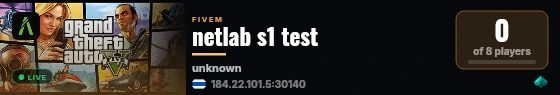 netlab s1 test live status badge