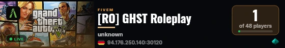 [RO] GHST Roleplay live status badge