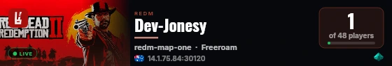 Dev-Jonesy live status badge