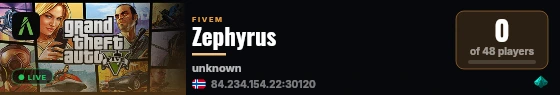 Zephyrus live status badge
