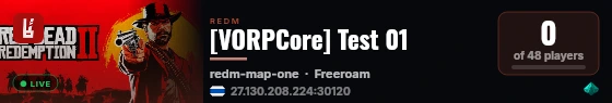 [VORPCore] Test 01 live status badge
