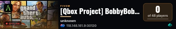 [Qbox Project] BobbyBobsmithsTest live status badge