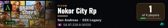 Nokor City Rp live status badge