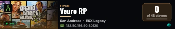 Veuro RP live status badge