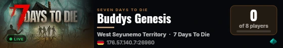 Buddys Genesis live status badge