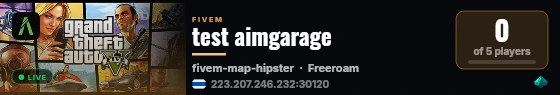 test aimgarage live status badge