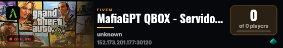 MafiaGPT QBOX - Servidor en la oscuridad live status badge