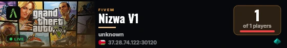 Nizwa V1 live status badge