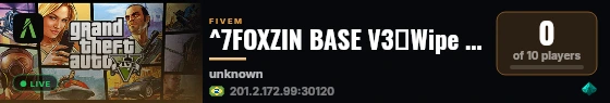^7FOXZIN BASE V3⌠Wipe Hoje⌡🦊 live status badge