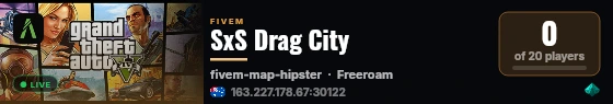 SxS Drag City live status badge