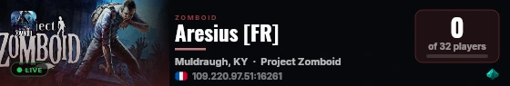 Aresius [FR] live status badge