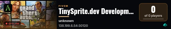 TinySprite.dev Development Server! live status badge