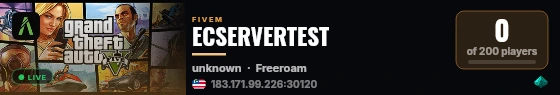 ECSERVERTEST live status badge