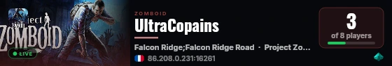 UltraCopains live status badge