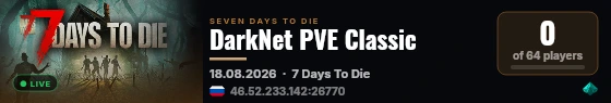 DarkNet PVE Classic live status badge