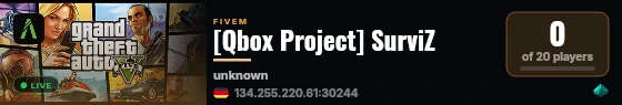 [Qbox Project] SurviZ live status badge
