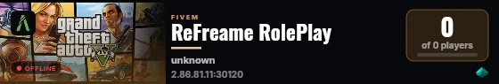 ReFreame RolePlay live status badge
