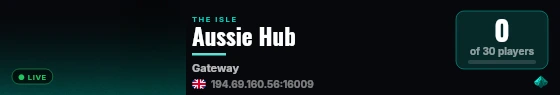 Aussie Hub live status badge