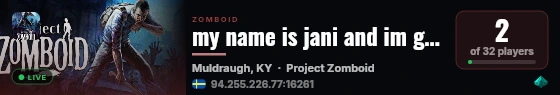 my name is jani and im gay live status badge