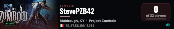 StevePZB42 live status badge