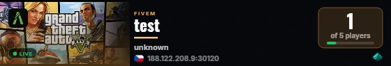 test live status badge