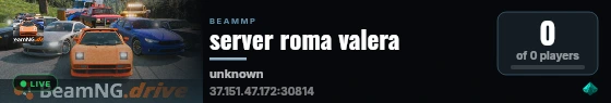 server roma valera live status badge