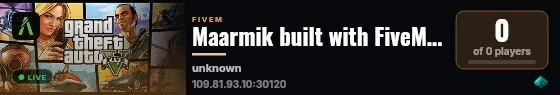Maarmik built with FiveM Basic Server! live status badge