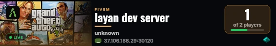 layan dev server live status badge