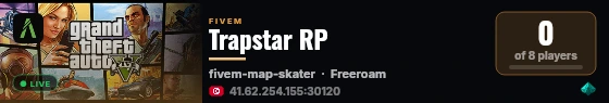 Trapstar RP live status badge