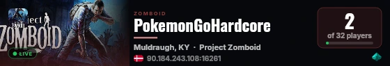 PokemonGoHardcore live status badge