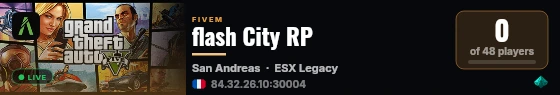 flash City RP live status badge