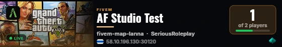 AF Studio Test live status badge