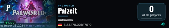 Palzeit live status badge