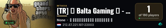 [TR] ❖ Balta Gaming ❖ - [Freeroam/Roleplay/Askeri/aZe/Rpg/Drift/Brasil/Turkiye] live status badge