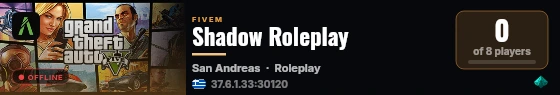Shadow Roleplay live status badge