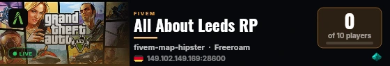 All About Leeds RP live status badge