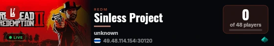 Sinless Project live status badge