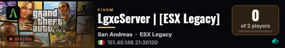 LgxcServer | [ESX Legacy] live status badge