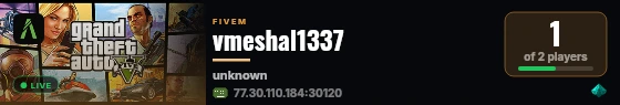 vmeshal1337 live status badge