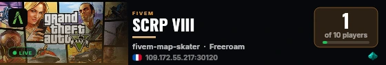 SCRP VIII live status badge