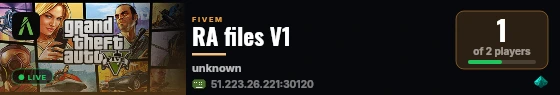 RA files V1 live status badge