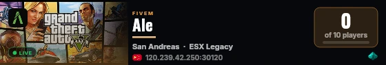 Ale live status badge
