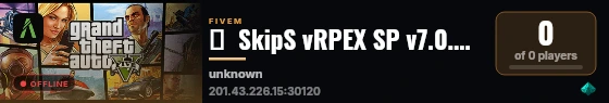 ☀️  SkipS vRPEX SP v7.0.3 / Adquira a sua em: discord.gg/ZzjSfmdaVG / RED Edition 🌟 live status badge