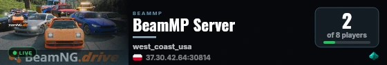 BeamMP Server live status badge