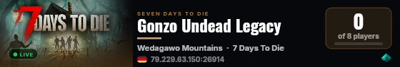 Gonzo Undead Legacy live status badge
