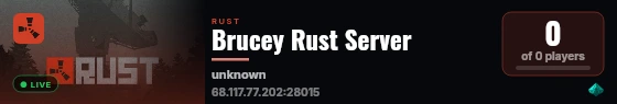 Brucey Rust Server live status badge